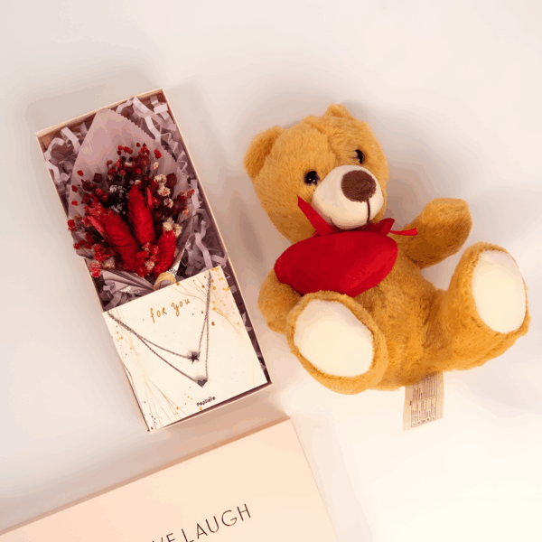 Katmanlı Kolye ve Kalpli Ayıcık