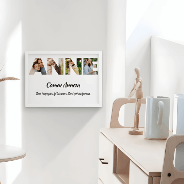 20x30 Yapışan Çerçeveli Anne Tasarımlı Fotoğraf Baskı
