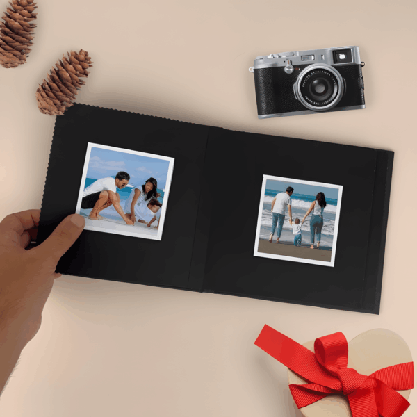 Siyah Anı Defteri ve 12 adet Kare Fotoğraf Baskı