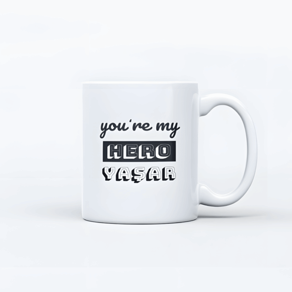 Benim Kahramanım Tasarımlı İsme Özel Kupa