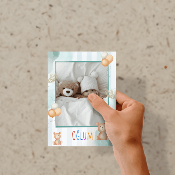 Bebek Temalı Fotoğraf Baskı 10x15 - Mavi