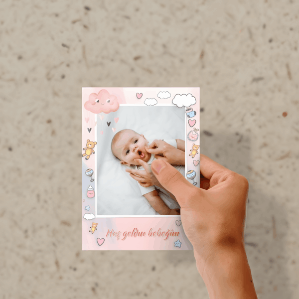 Bebek Temalı Fotoğraf Baskı 10x15 - Pembe
