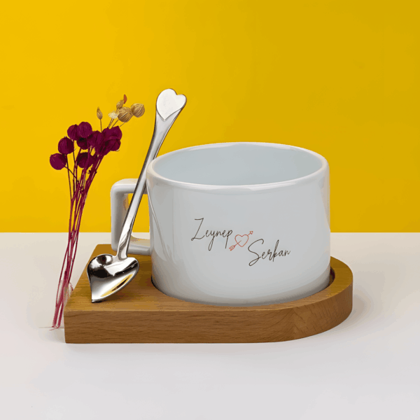 Bambu Tabaklı Sevgili Kupası