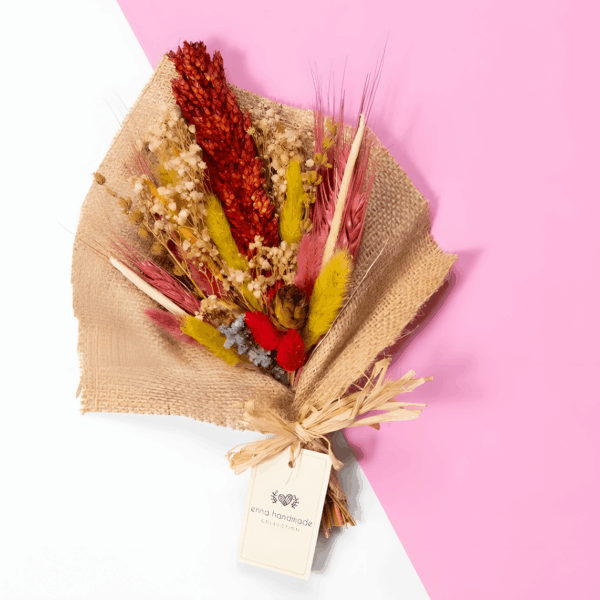 Kuru Çiçek Demeti - Lila