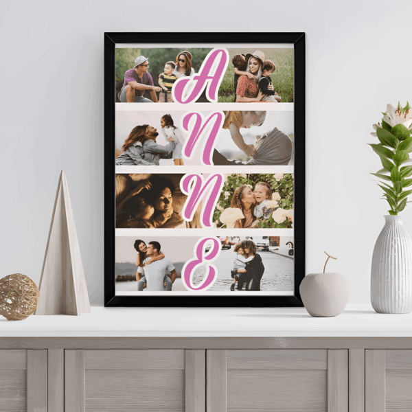 Anne Tasarımlı 8 Fotoğraflı 30x40 Yapışan Çerçeve