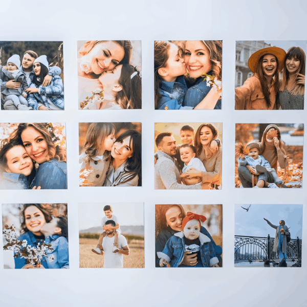 6x6 Fotoğraflı Kare Magnet - 12 Adet