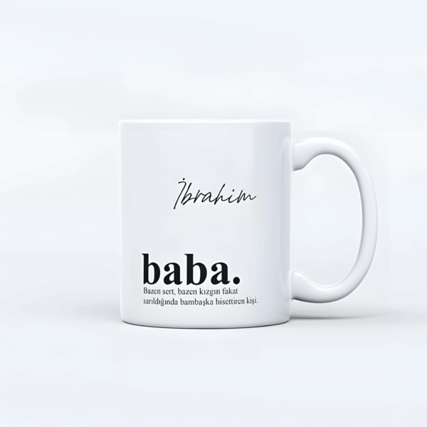 Babaya İsim Baskılı Kupa