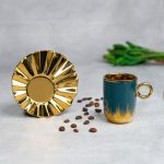 Grand Porselen Yeşil Kahve Fincanı - Görsel 2