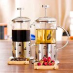 Desenli Metal French Press - 350 ml - Görsel 2