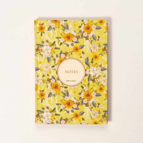 Çizgisiz Bez Defter Ayçiçek
