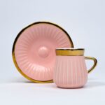 Premium Porselen Pembe Kahve Fincanı