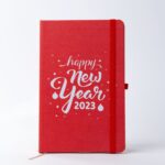Happy New Year Tasarım Kırmızı Defter
