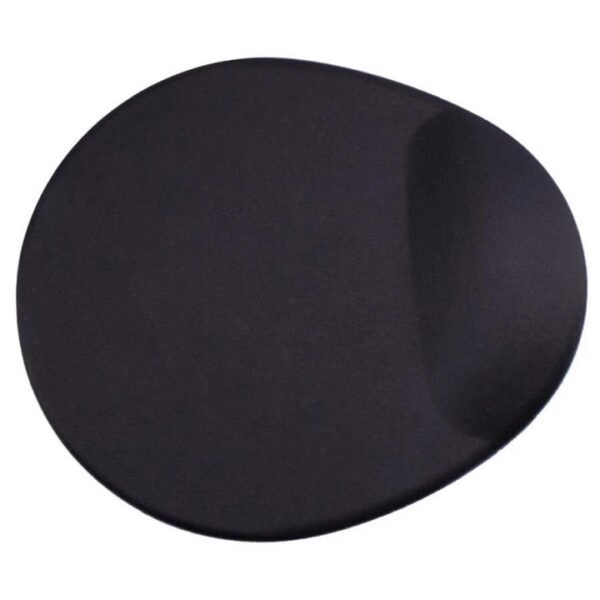Oval Bilek Destekli Siyah Mouse Pad