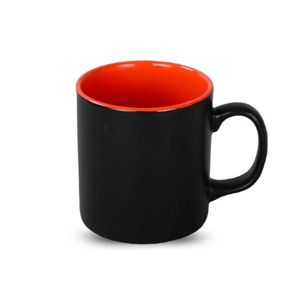 Mat Siyah Turuncu Silindir Kupa