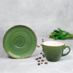 Yeşil Porselen Çay Fincanı - Görsel 2