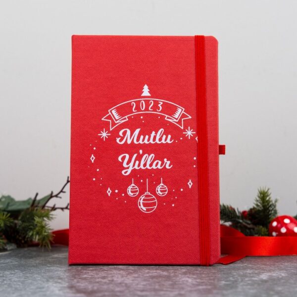 Mutlu Yıllar 2025 Tasarım Kırmızı Defter