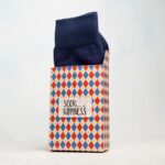 Sock & Happines -Mor Desenli Tasarım Erkek Çorabı - Görsel 4