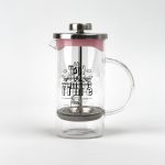 Metal Kapaklı Cam French Press 350 ml - Görsel 3
