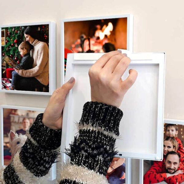1 adet 20x20 kare beyaz çerçeve