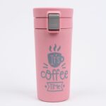 Coffee Time Tasarımlı Renkli Cam Matara - Görsel 4