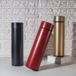Led Derece Göstergeli Gold Çelik Termos - Görsel 5