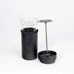 Deri Kılıflı French Press ve Cam Mug – Siyah - Görsel 2