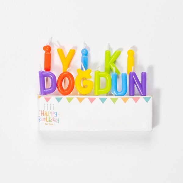 Renkli İyi Ki Doğdun Mumu