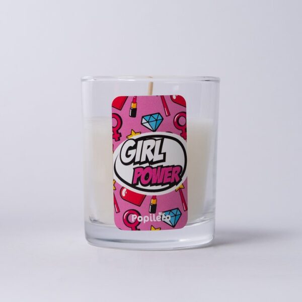 Girl Power Tasarım Cam Bardak Mum
