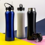 Pipetli Çelik Beyaz Matara - Görsel 2