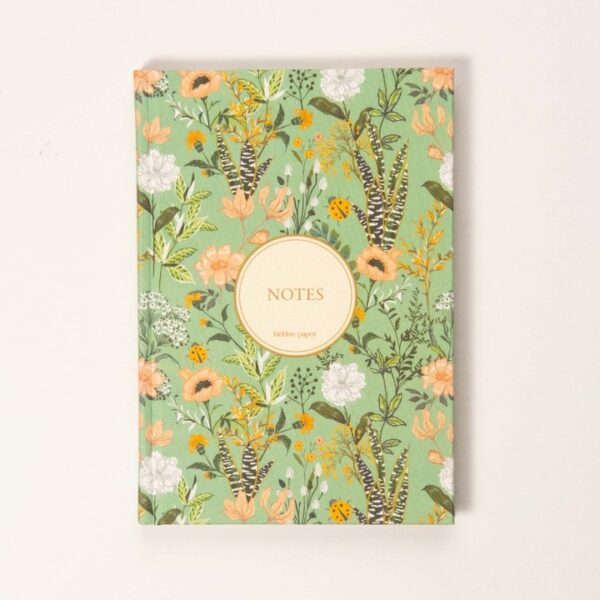 Çizgisiz Bez Defter Çiçek Bahçesi