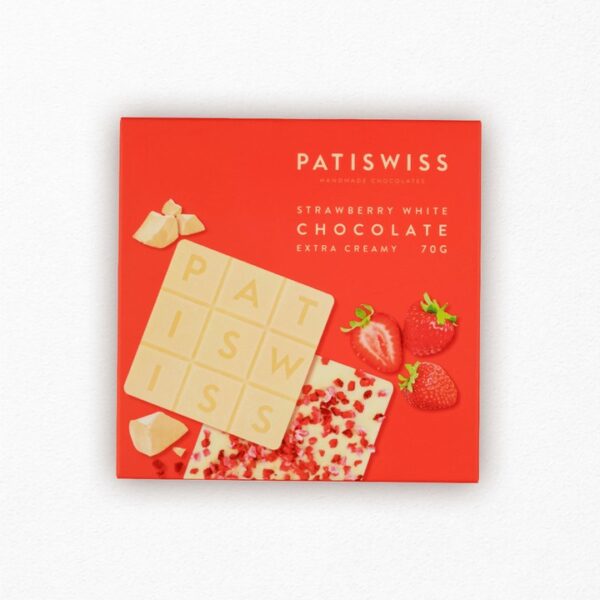 Patiswiss Beyaz Çikolatalı Çilekli Tablet
