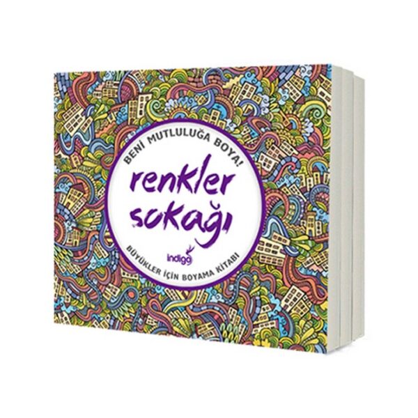 Büyükler İçin Boyama Kitabı - Renkler Sokağı