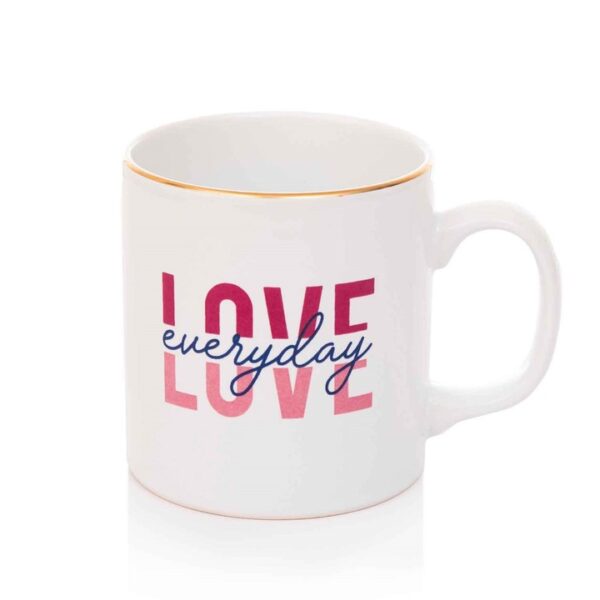 Love Everyday Beyaz Tasarım Kupa