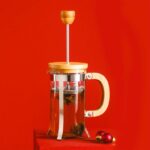 Bambu Kapaklı ve Kulplu French Press