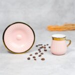 Premium Porselen Pembe Kahve Fincanı - Görsel 2