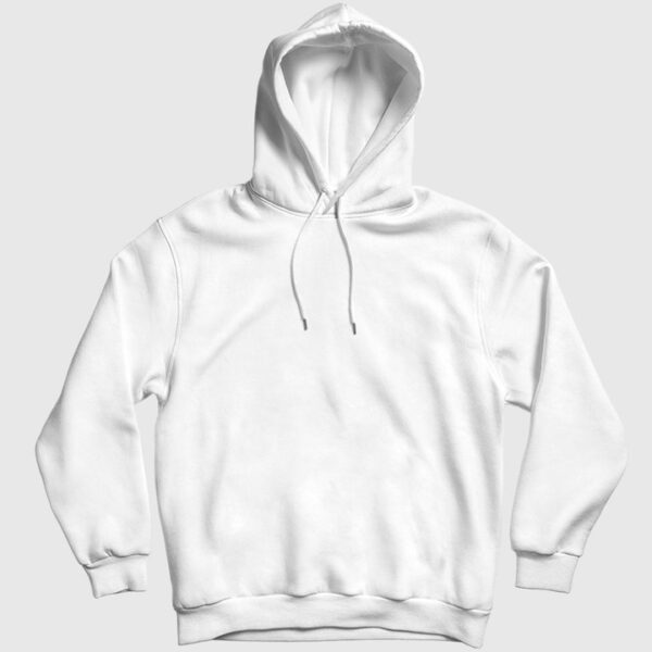 Beyaz Kapşonlu Sweatshirt