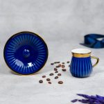 Premium Porselen Lacivert Kahve Fincanı - Görsel 2