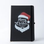 Merry Christmas Tasarım Siyah Defter