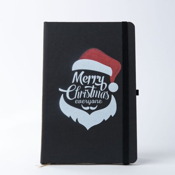 Merry Christmas Tasarım Siyah Defter
