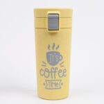 Coffee Time Tasarımlı Renkli Cam Matara - Görsel 3