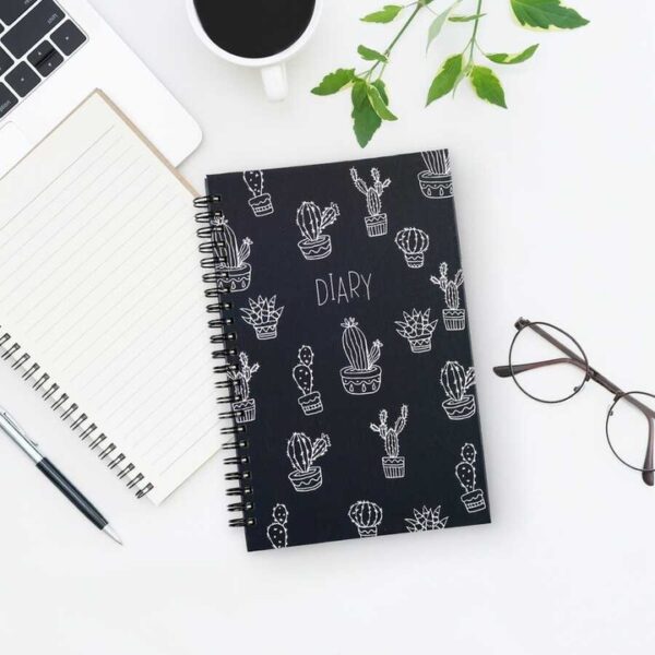 Cactus Tasarımlı Notebook Defter