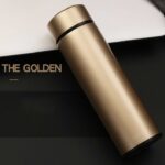Led Derece Göstergeli Gold Çelik Termos - Görsel 4