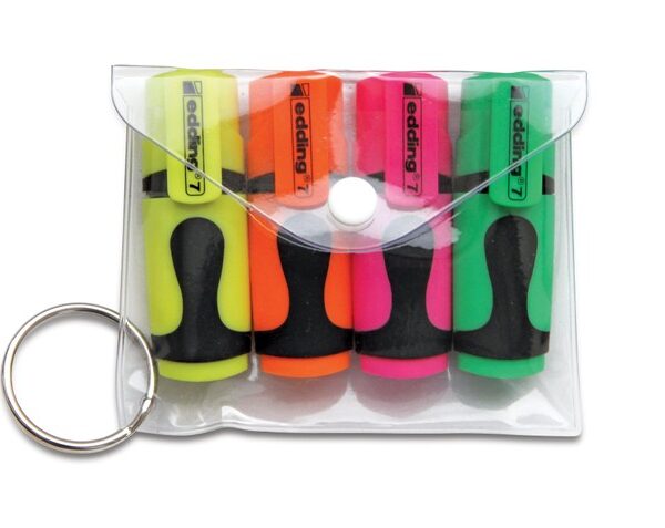 Edding Cüzdanlı Mini Fosforlu Kalem Pastel 4'lü