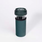Deri Kılıflı French Press ve Cam Mug – Yeşil