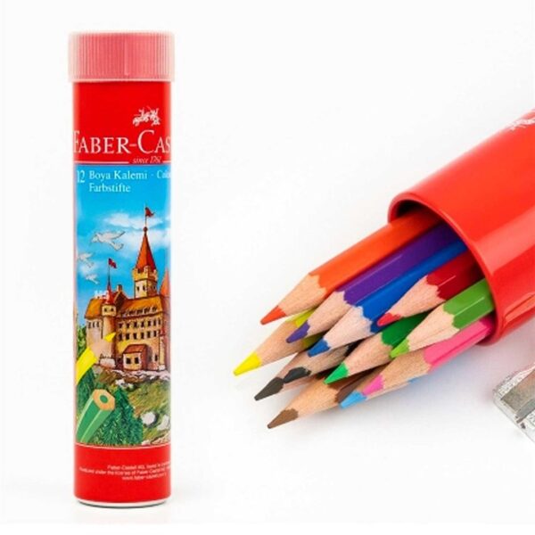 Faber Castell Metal Kutulu Kuru Boya - 12'li