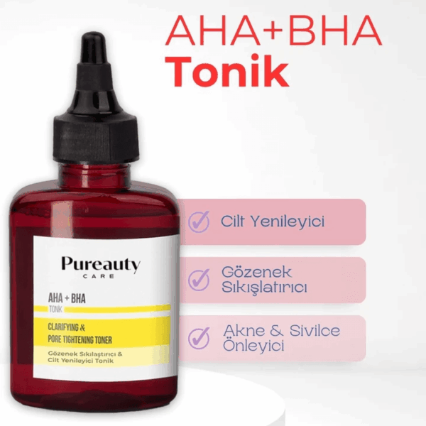 Akne ve Leke Karşıtı Gözenek Sıkılaştırıcı Cilt Yenileyici AHA+BHA Tonik