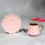 Line Pembe Porselen Kahve Fincanı