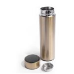 Led Derece Göstergeli Gold Çelik Termos - Görsel 3