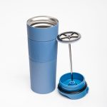 Mavi French Press Termos - Görsel 2