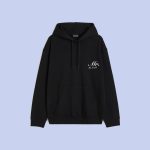 Tarih Baskılı Sevgili Kombini Kapşonlu Siyah Sweatshirt - Görsel 3